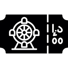 Ferris Wheel Ticket Icon