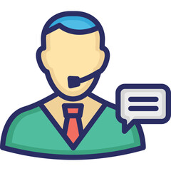 Client support, consultant  Vector Icon which can easily modify or edit

