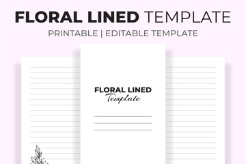 Floral Lined Template