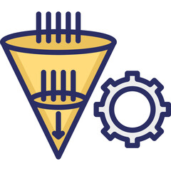  Cogwheel, filtering Vector Icon which can easily modify or edit
