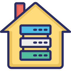 Client server, data storage Vector Icon which can easily modify or edit

