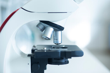 microscope at the biology, medicine and medical laboratory 