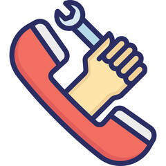 Call management, helpline Vector Icon Fully Editable
