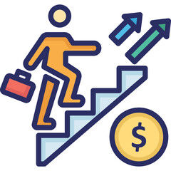 Advancement, career Vector Icon Fully Editable

