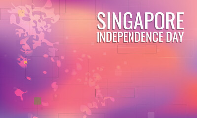 Singapore Independence day . Design suitable for greeting card poster and banner