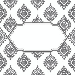 gray Line thai art  temple vector