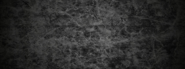 Fototapeta premium Black texture chalk board and black board background. stone concrete texture grunge backdrop background anthracite panorama. Panorama dark grey black slate background or texture