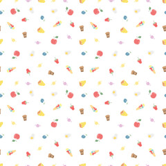 seamless food pattern. vector food background
