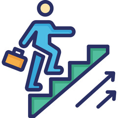 Career ladder, job promotion Vector Icon which can easily modify or edit

