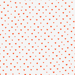 Hand drawn vector abstract graphic illustration Valentines day, drawing many small red hearts seamless pattern.Red heart seamless pattern.Valentines design concept abstract pattern.14 february design.