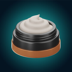 Premium Cosmetic and Beauty cream icon 3d rendering on isolated background
