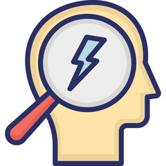 Brain, brainstorming Vector Icon which can easily modify or edit

