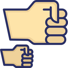 Dominant force, fist Vector Icon which can easily modify or edit

