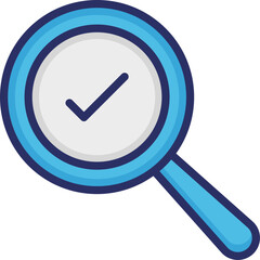 Decision making, magnifier Vector Icon which can easily modify or edit

