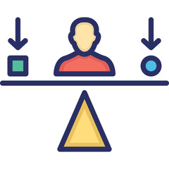 Assessment, balance Vector Icon

