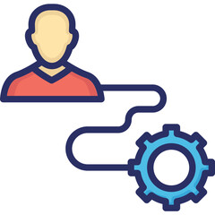 Account, cog Vector Icon

