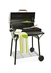 portable garden barbecue, picnic concept