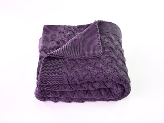 folded blanket on white background