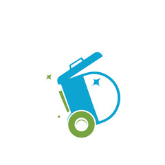 Minimalist letter d art logo cleaning service