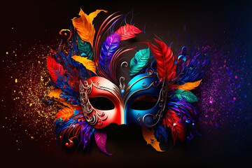 Multicolored carnival mask