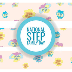 Stepfamily day . Design suitable for greeting card poster and banner