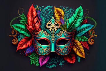 Multicolored carnival mask