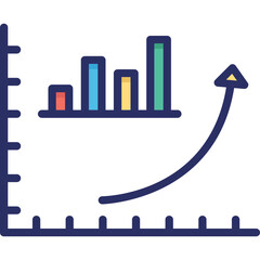 Business report, graph report Vector Icon

