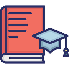 Degree cap, discipline Vector Icon

