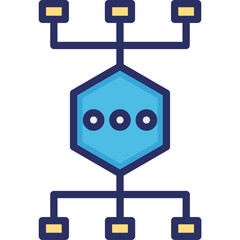 Hierarchy, interaction pattern Vector Icon

