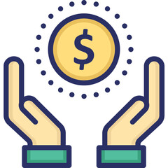 Dollar, economy Vector Icon

