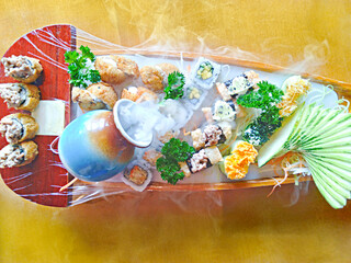 Japanese style vegetarian food combo