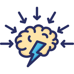 Brain, brainstorm Vector Icon

