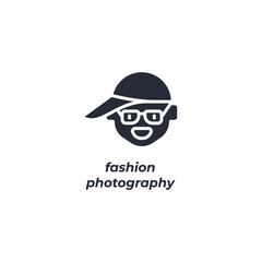 Vector sign fashion photography symbol is isolated on a white background. icon color editable.