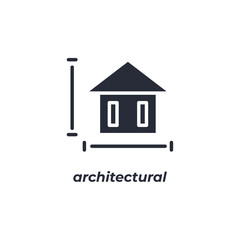 Fototapeta premium Vector sign architectural symbol is isolated on a white background. icon color editable.
