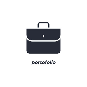 Vector sign portofolio symbol is isolated on a white background. icon color editable.