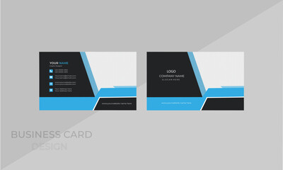 Creative and clean corporate business card .double sided business card design template.

