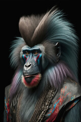 a portrait of a monkey