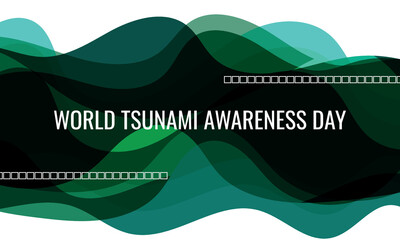 WORLD TSUNAMI AWARENESS DAY . Design suitable for greeting card poster and banner