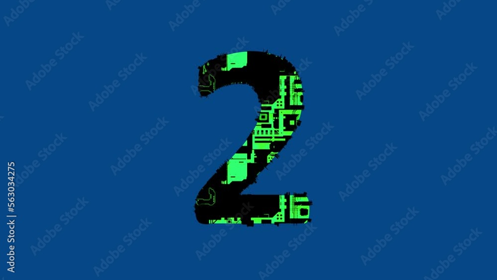 Poster number 2 - futuristic cyberpunk font with green highlight, isolated - loop video
