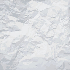 white crumpled paper vector background