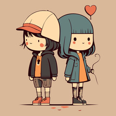 couple of people standing next to each other