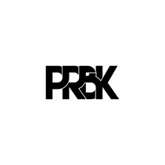 prbk lettering initial monogram logo design