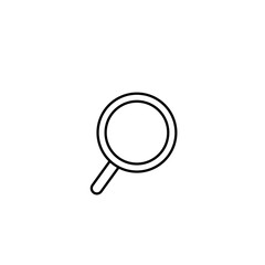 Vector magnifying glass icon isolated on white