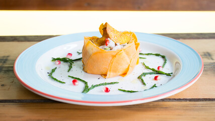 Sweet potato ceviche The cebiche or ceviche is a dish consisting of fish marinated in citrus seasonings.