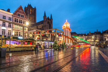 City center with Christmas market
