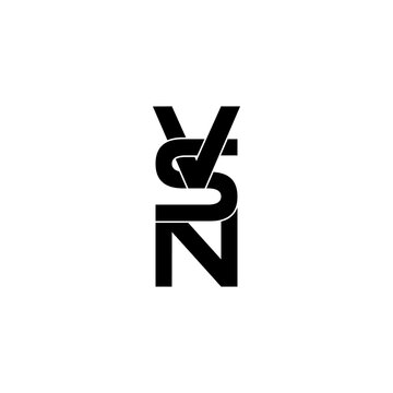 vsn initial letter monogram logo design