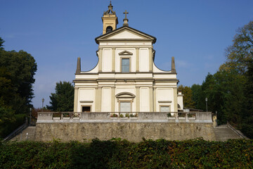 Fototapeta premium Historic church of Canonica al Lambro, Brianza, Italy