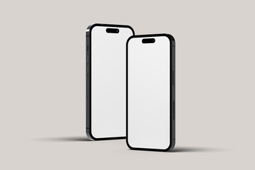 Smartphone screen mockup blank