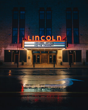 Lincoln Theatre vintage neon sign, Columbus, Ohio