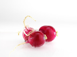 red radish isolated on white